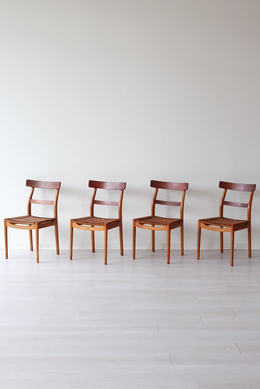 Danish Wicker Dining Chairs By Sibast