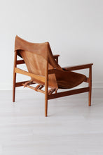 Load image into Gallery viewer, Suede &amp; Teak Lounge Chairs By Hans Olsen
