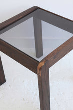 Load image into Gallery viewer, Wood &amp; Smoked Glass Side Tables
