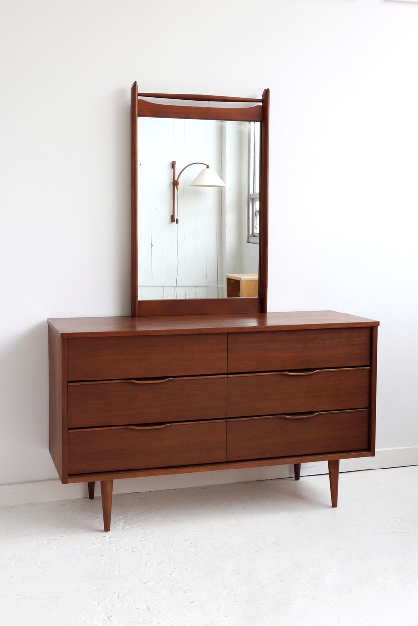 Mid Century Walnut Lowboy Set