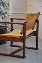 Load image into Gallery viewer, Mid Century Yellow Canvas Chair
