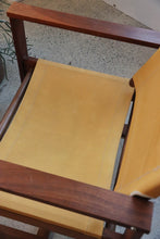 Load image into Gallery viewer, Mid Century Yellow Canvas Chair
