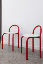 Load image into Gallery viewer, Tubular Red Post Modern Chairs
