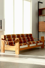 Load image into Gallery viewer, Scandinavian Pine &amp; Leather Sling Sofa
