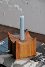 Load image into Gallery viewer, Sculptural Wood Candle Holder
