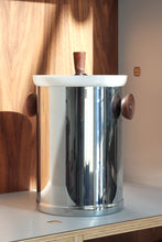 Load image into Gallery viewer, Chrome &amp; Wood Ice Bucket
