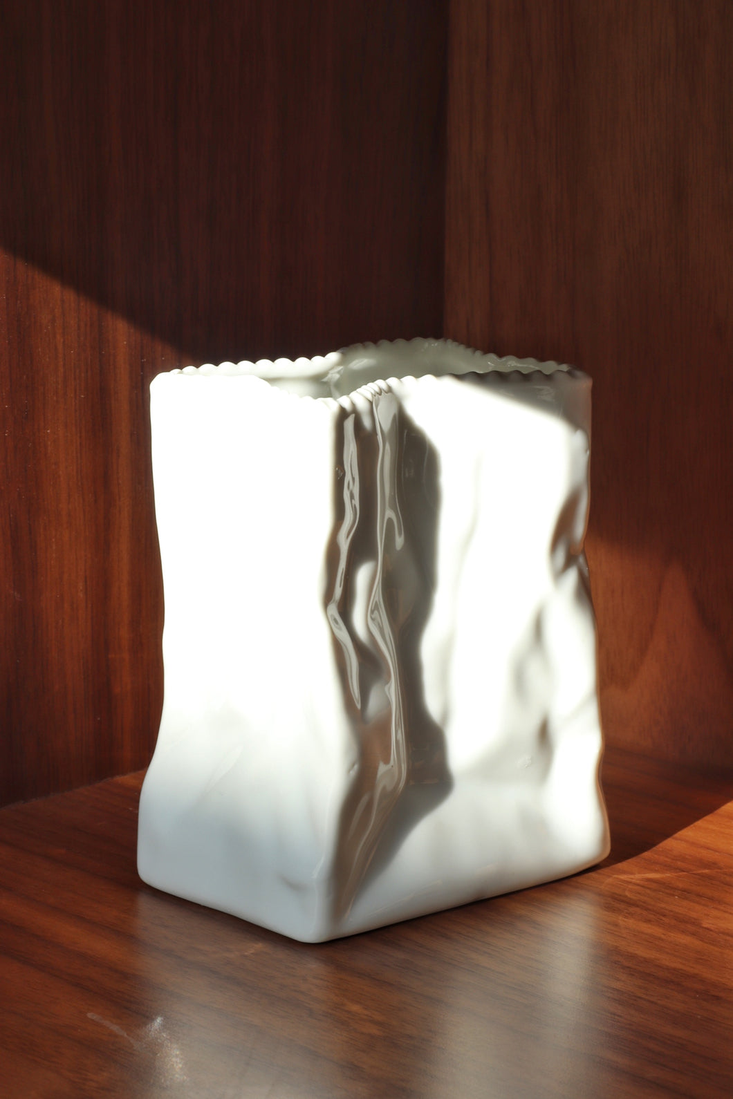 Porcelain Paper Bag Vase