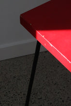 Load image into Gallery viewer, Mid Century Iron &amp; Painted Wood Side Table
