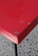 Load image into Gallery viewer, Mid Century Iron &amp; Painted Wood Side Table
