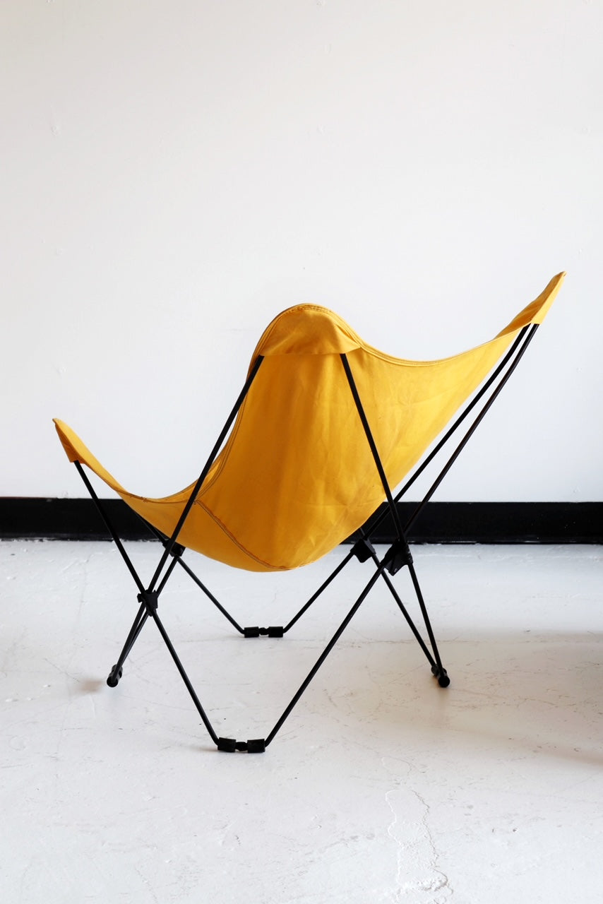 Vintage Yellow Canvas Butterfly Chair In The Comfort Of